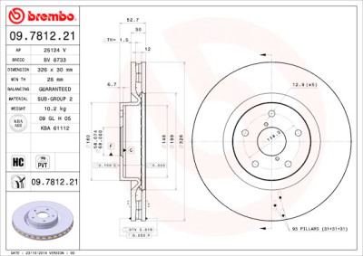 Jeu de disques de frein COATED DISC LINE