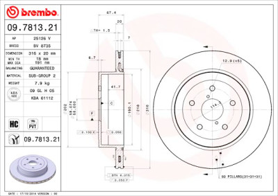 Jeu de disques de frein COATED DISC LINE