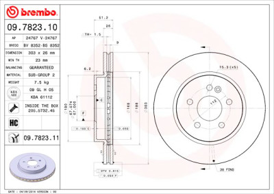 Jeu de disques de frein COATED DISC LINE