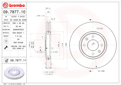 Jeu de disques de frein COATED DISC LINE