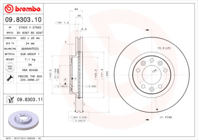 Jeu de disques de frein COATED DISC LINE