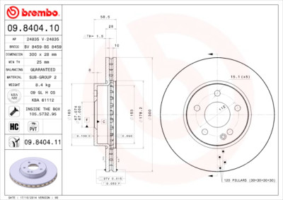 Jeu de disques de frein COATED DISC LINE