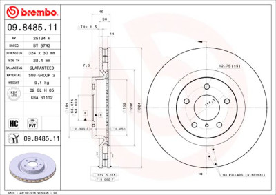 Jeu de disques de frein COATED DISC LINE