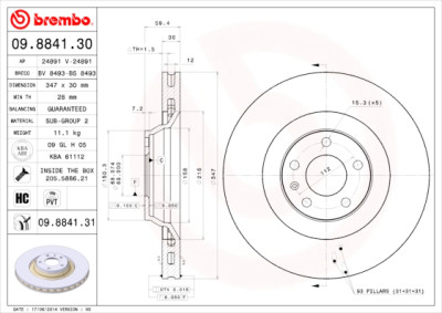 Jeu de disques de frein COATED DISC LINE