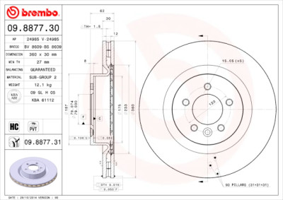 Jeu de disques de frein COATED DISC LINE