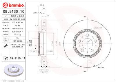 Jeu de disques de frein COATED DISC LINE
