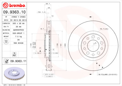 Jeu de disques de frein COATED DISC LINE