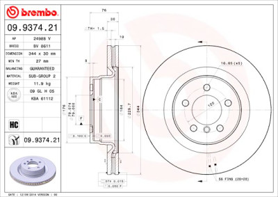 Jeu de disques de frein COATED DISC LINE