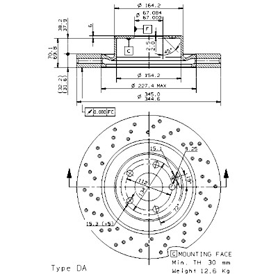 Jeu de disques de frein COATED DISC LINE