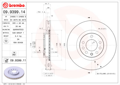 Jeu de disques de frein COATED DISC LINE