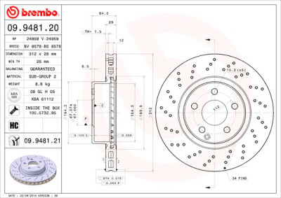 Jeu de disques de frein COATED DISC LINE