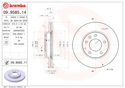 Jeu de disques de frein COATED DISC LINE