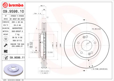 Jeu de disques de frein COATED DISC LINE