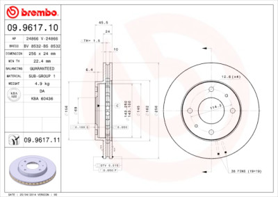 Jeu de disques de frein COATED DISC LINE