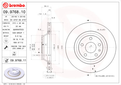 Jeu de disques de frein COATED DISC LINE