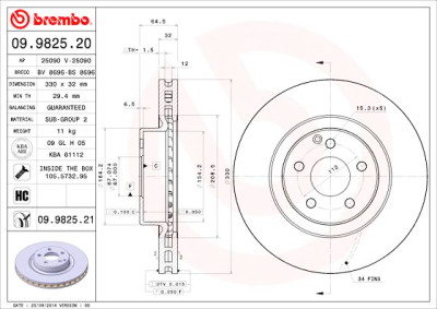 Jeu de disques de frein COATED DISC LINE