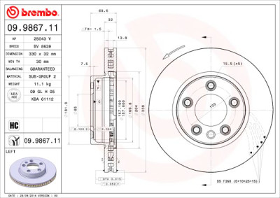 Jeu de disques de frein COATED DISC LINE