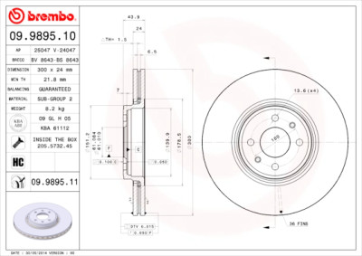 Jeu de disques de frein COATED DISC LINE