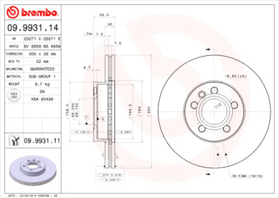 Jeu de disques de frein COATED DISC LINE