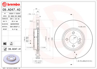 Jeu de disques de frein COATED DISC LINE