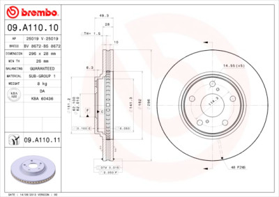 Jeu de disques de frein COATED DISC LINE