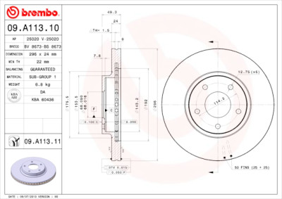 Jeu de disques de frein COATED DISC LINE