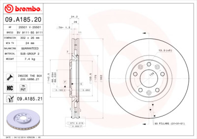 Jeu de disques de frein COATED DISC LINE