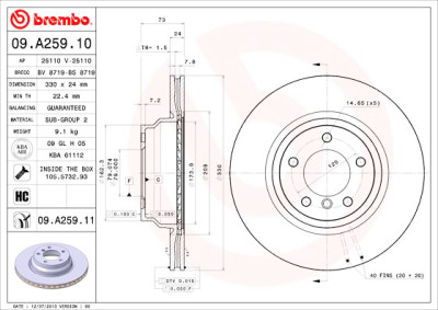 Jeu de disques de frein COATED DISC LINE