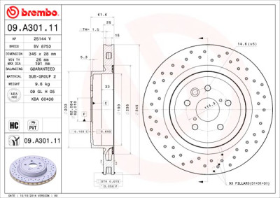 Jeu de disques de frein COATED DISC LINE