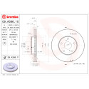 Jeu de disques de frein BREMBO 09.A386.10