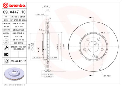 Jeu de disques de frein COATED DISC LINE