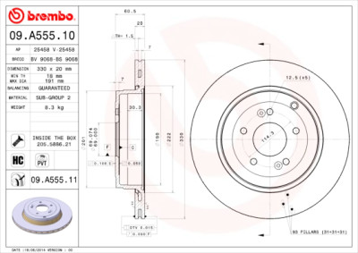 Jeu de disques de frein COATED DISC LINE