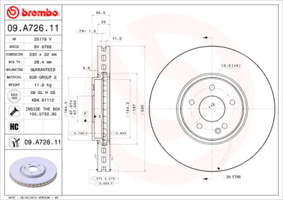 Jeu de disques de frein COATED DISC LINE