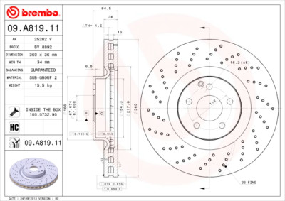 Jeu de disques de frein COATED DISC LINE