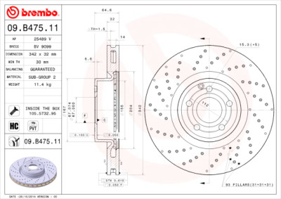 Jeu de disques de frein COATED DISC LINE