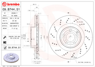 Jeu de disques de frein COATED DISC LINE
