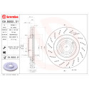 Jeu de disques de frein BREMBO COATED DISC LINE 09.B855.51