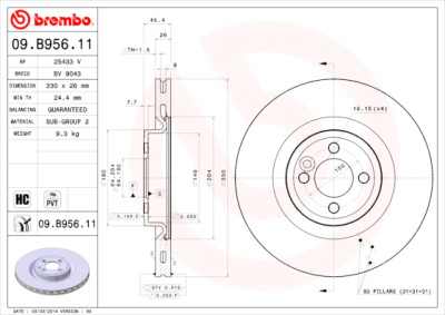 Jeu de disques de frein COATED DISC LINE