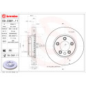 Jeu de disques de frein BREMBO 09.C881.11