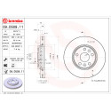Jeu de disques de frein BREMBO 09.D509.11