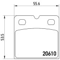 Kit de plaquettes de frein, disque de frein de stationnement
