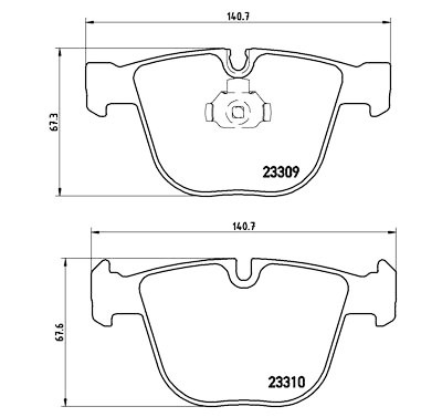Jeu de 4 plaquettes de frein BREMBO P 05 001