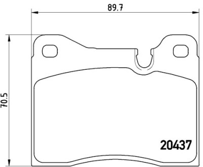 Jeu de 4 plaquettes de frein BREMBO P 06 002