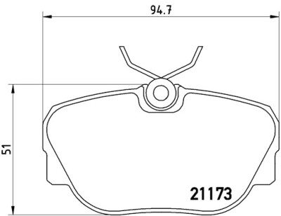 Jeu de 4 plaquettes de frein BREMBO P 06 010