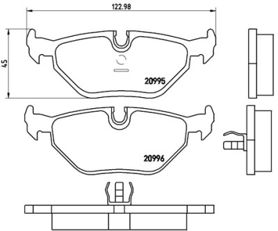 Jeu de 4 plaquettes de frein BREMBO P 06 011