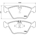 Jeu de 4 plaquettes de frein BREMBO P 06 012