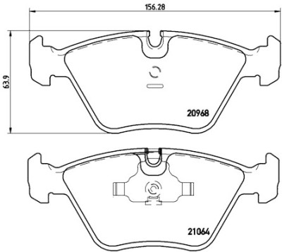 Jeu de 4 plaquettes de frein BREMBO P 06 012