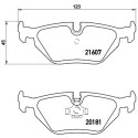 Jeu de 4 plaquettes de frein BREMBO P 06 013