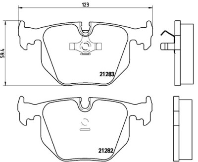 Jeu de 4 plaquettes de frein BREMBO P 06 016
