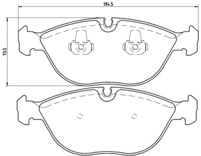 Jeu de 4 plaquettes de frein BREMBO P 06 019